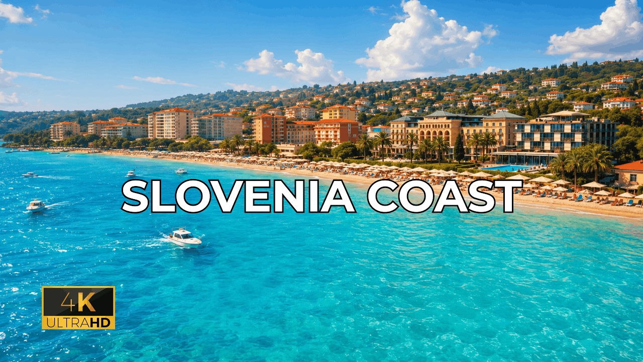 Flying Over Slovenia's Coast 🇸🇮 | Izola, Piran, Koper & Portoroz 🌊 | Aerial Views 4K