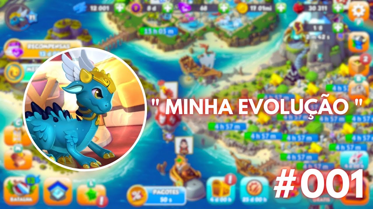 #001 MINHA EVOLUÇÃO EM APENAS UM MÊS E MEIO - Dragon Mania Legends | DML