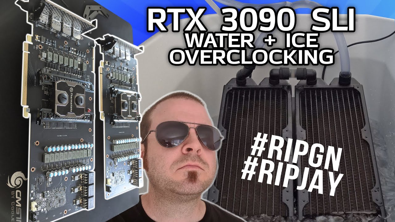 First Time ICE WATER Overclocking: RTX 3090 SLI Challenge!
