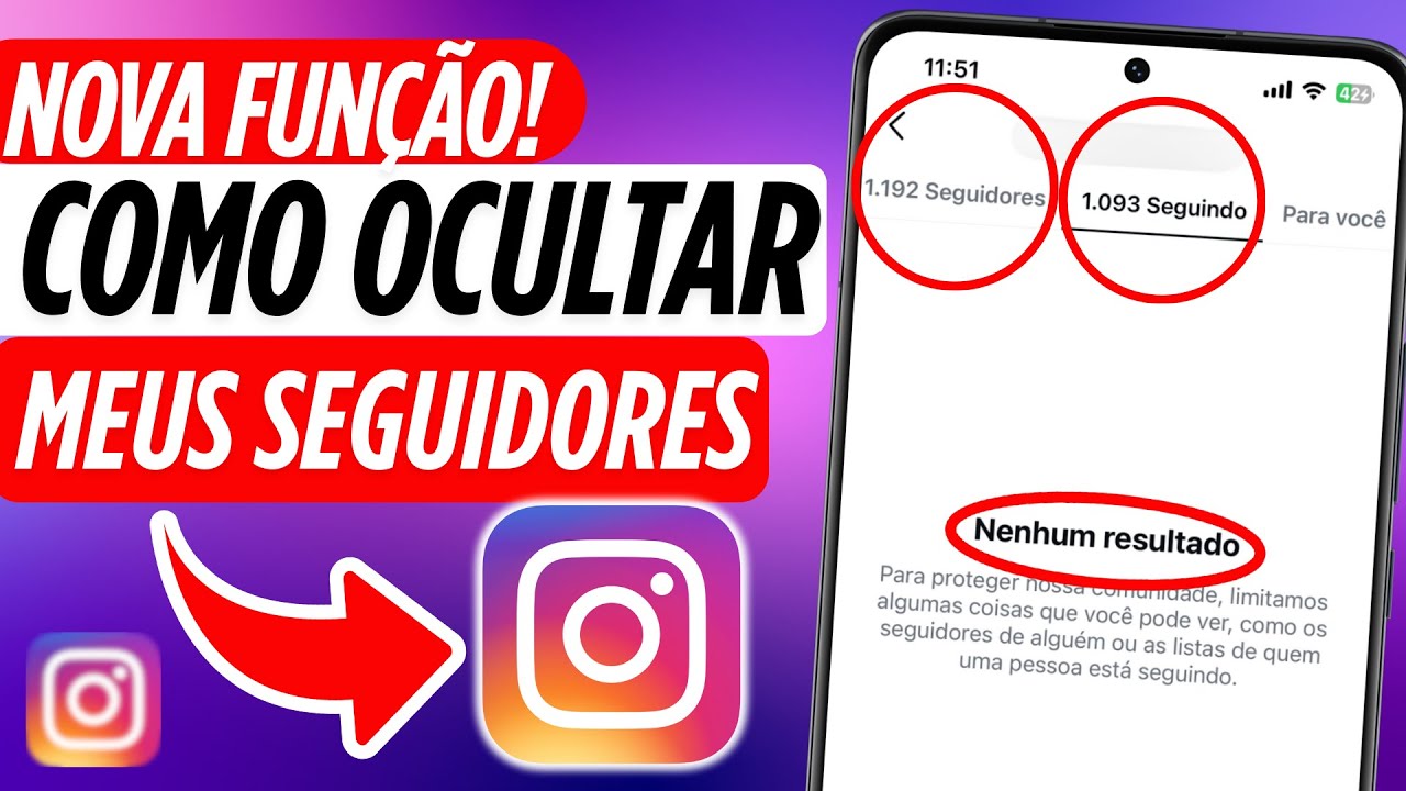 Como ocultar seguidores e lista de seguidores do Instagram