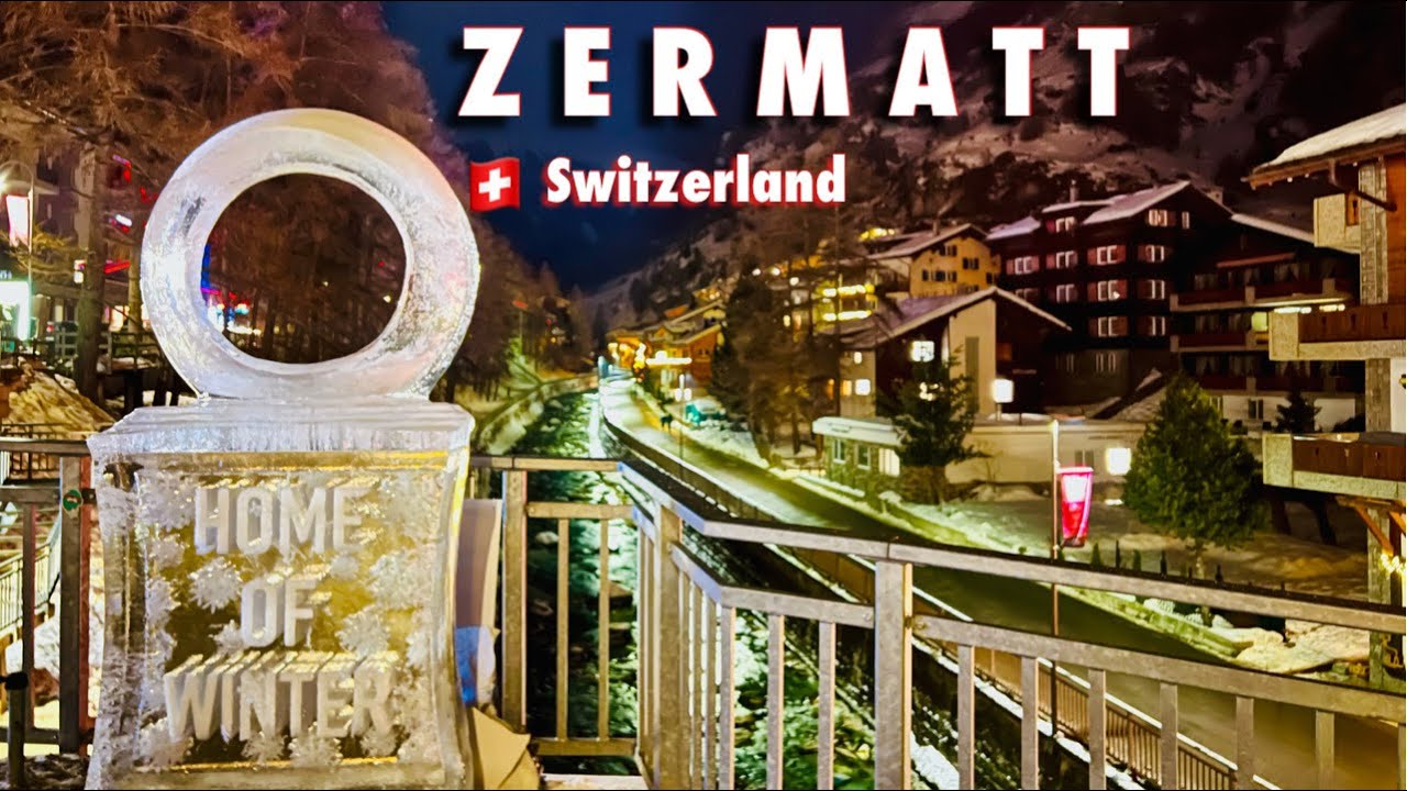 Zermatt Switzerland 4K _ Saturday Night Walking Tour | Swiss town