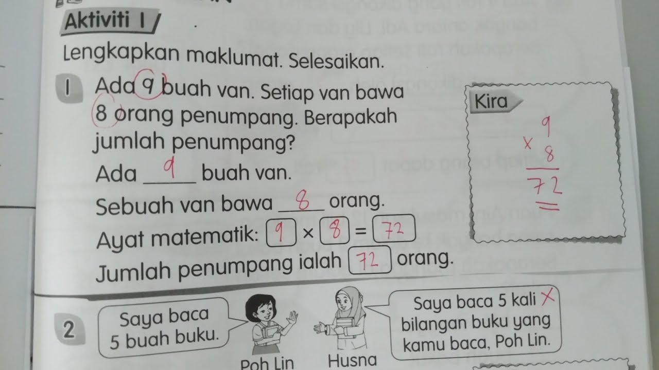 Buku Aktiviti Matematik Tahun 2 Muka Surat 85 KPM