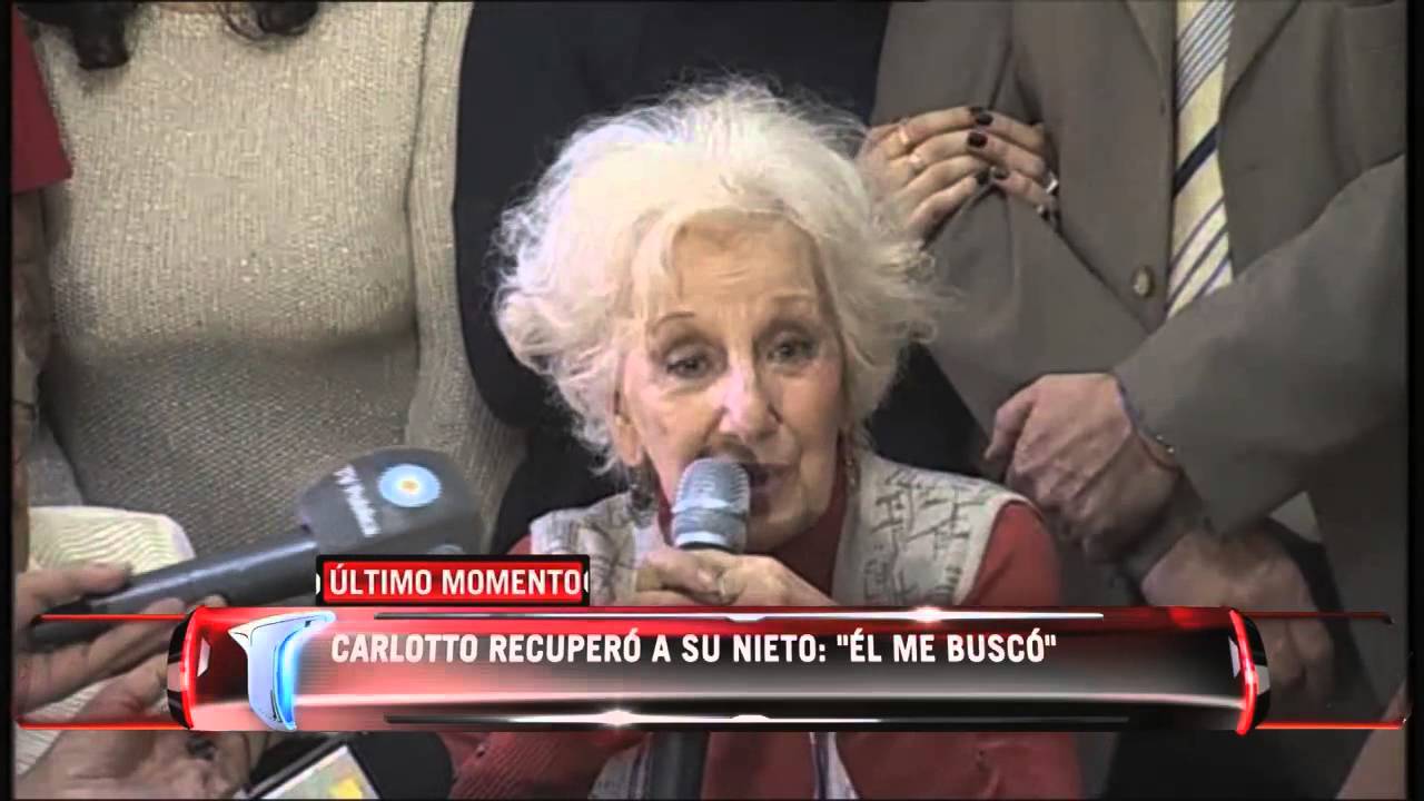 Telenoche - La emoción de Estela de Carlotto al anunciar que encontró a su nieto