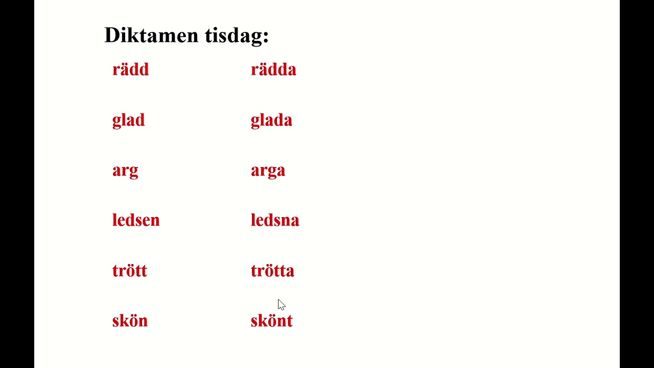 Diktamen vecka 6 B kurs