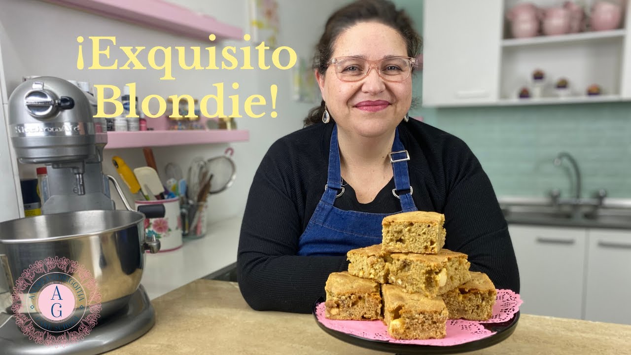 ¡EXQUISITO BLONDIE! (Brownie de Chocolate Blanco) || Andrea Gorigoitia || AG CakeSchool