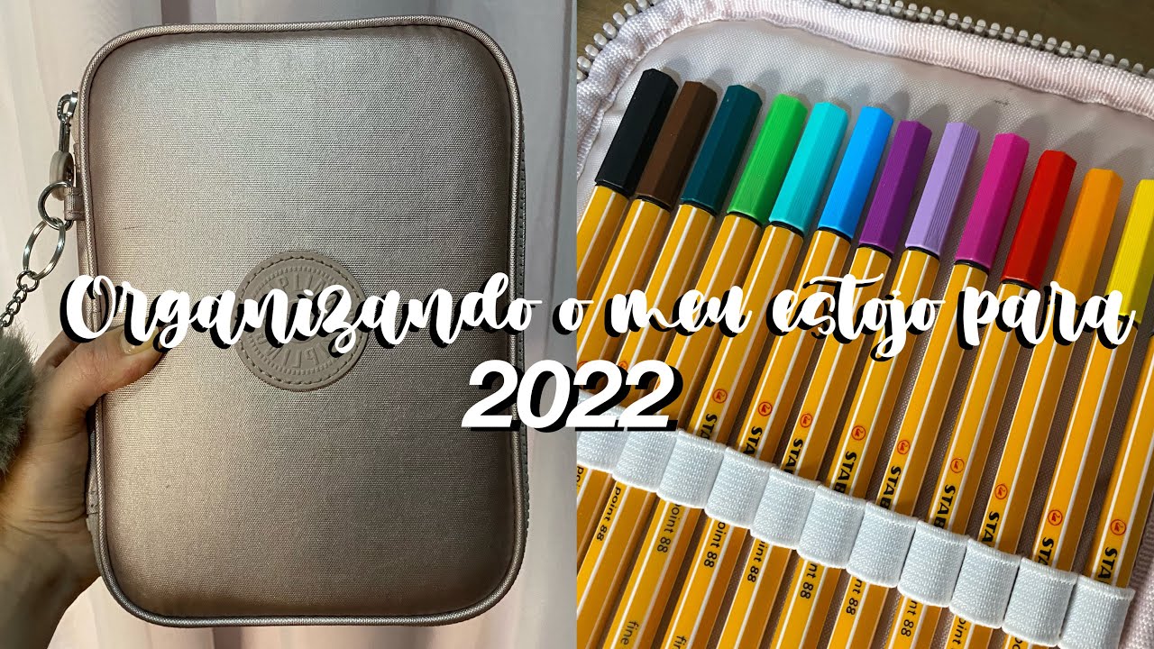 ORGANIZANDO O MEU ESTOJO PARA VOLTA ÀS AULAS 2022 💗 (2º ano do ensino médio)