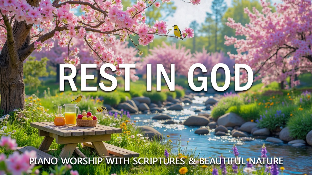REST IN GOD | Peaceful Piano Worship with Healing Scriptures & Beautiful Nature Scenes
