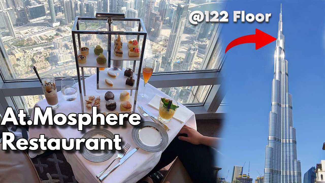 DUBAI 🇦🇪 World's Highest Restaurant Guinness World Record: At.Mosphere  [4K HDR]