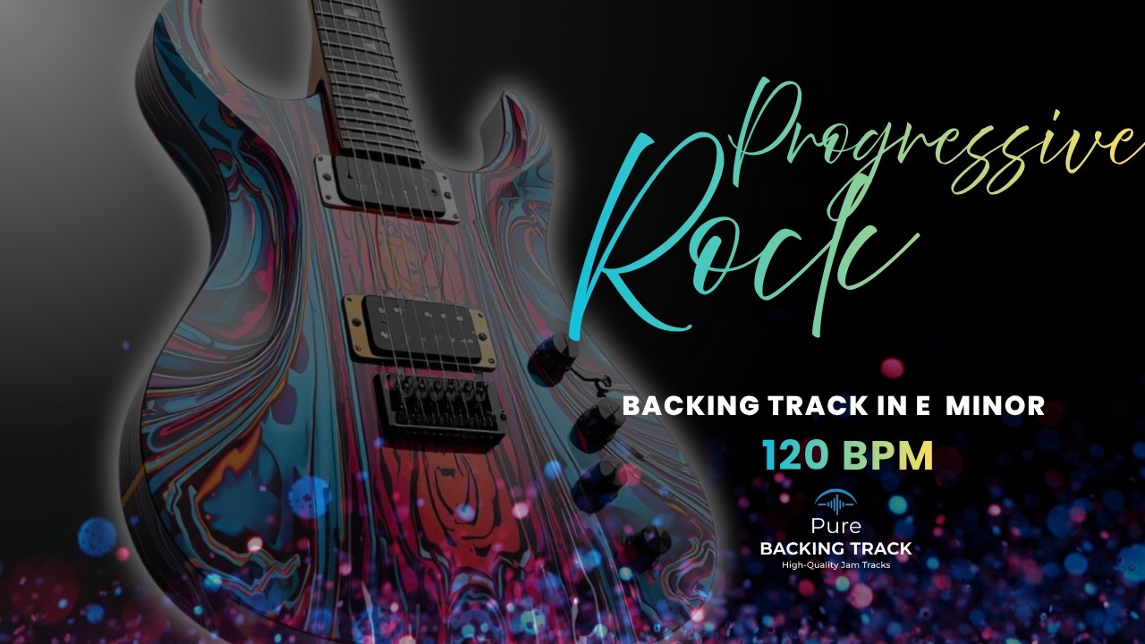 🎸Progressive Rock Guitar Backing Track in E Minor | 120 BPM Jam Track