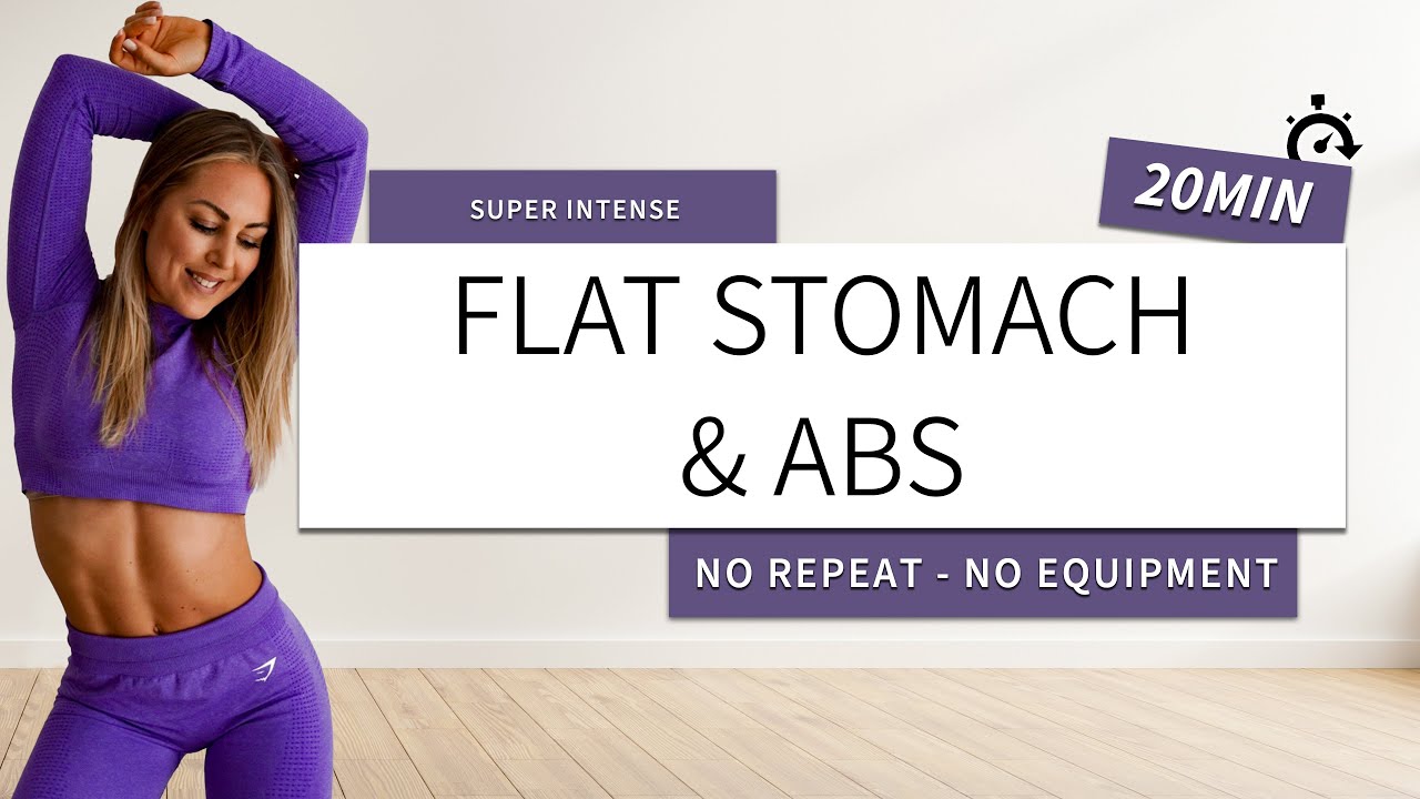 FLAT STOMACH & ABS - intense abs workout for visible abs & a really strong core - no repeat !