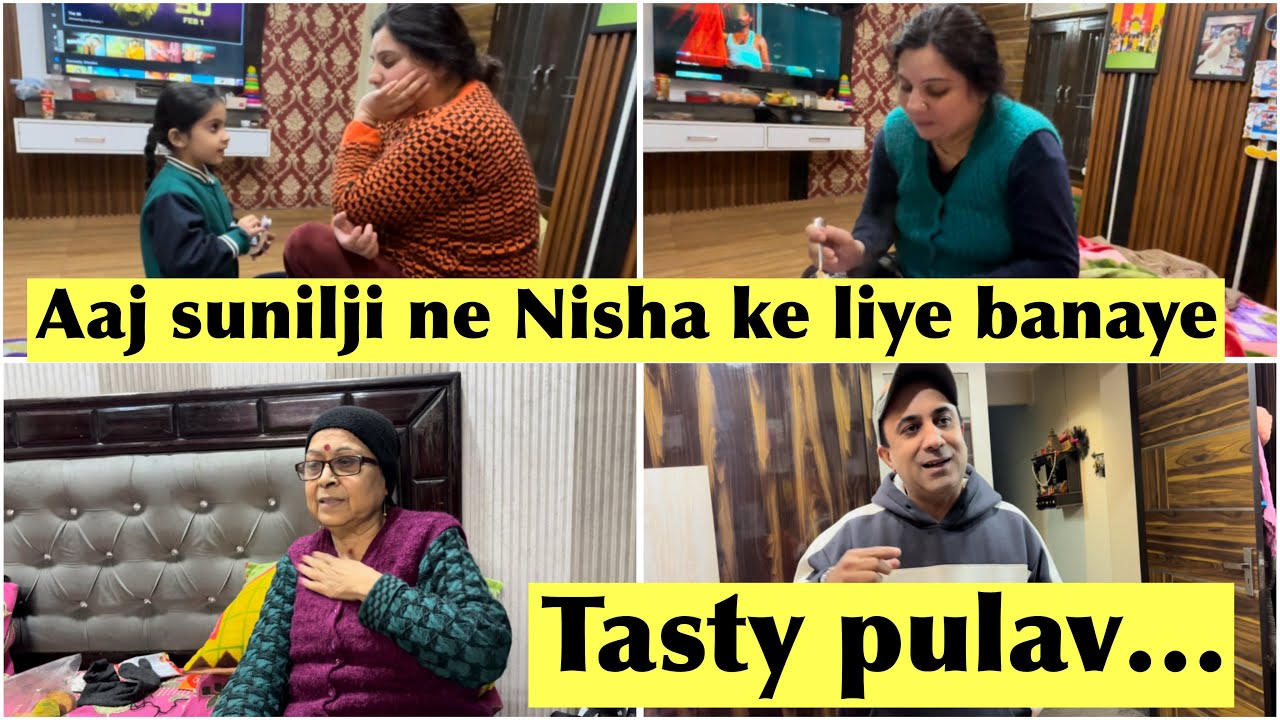 Aaj sunilji ne nisha ke liye banaye tasty pulav…🙏