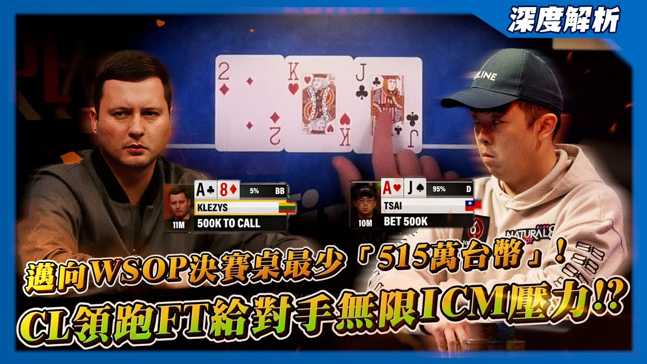 打進WSOP歐洲站Final Table保底最少「515萬台幣」！！CL領跑決賽桌各種3-Bet、4-BET給對手無限「ICM壓力」！！| 2023 WSOP歐洲主賽事（七）| 小六德州撲克