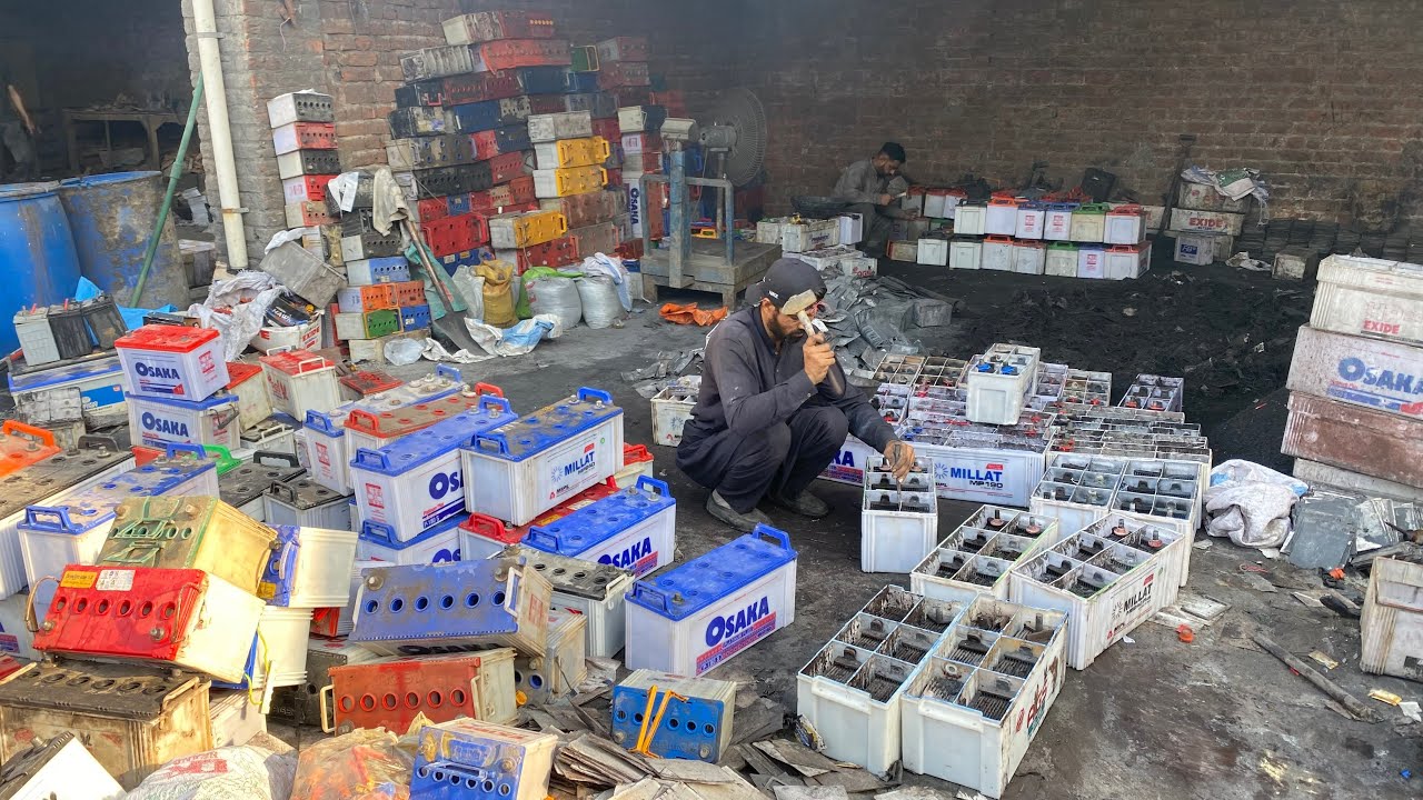 Process OF Recycling Old Lead Acid Batteries And Manufacturing Brand New Battery