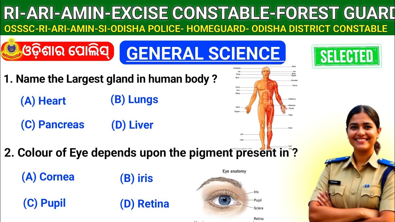 Osssc Ri ari amin/excise Constable/forester/forest guard general science Questions And Answers