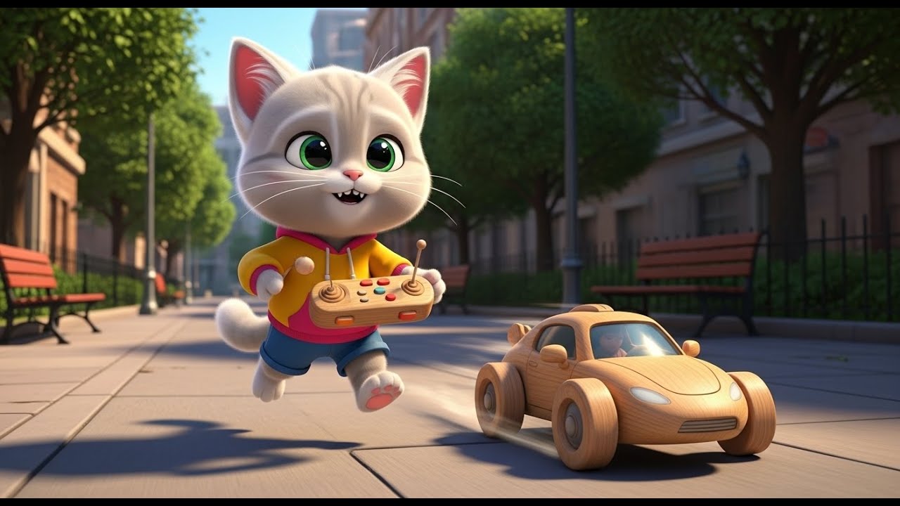 This Cat Father Built a Wooden Car for His Son… It Didn’t End Well!!