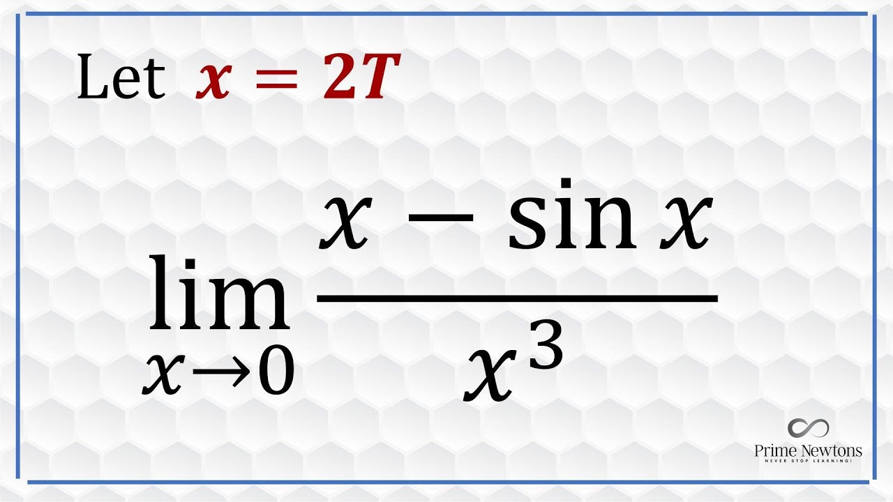 Предел (x-sin x)/x^3 при стремлении x к 0
