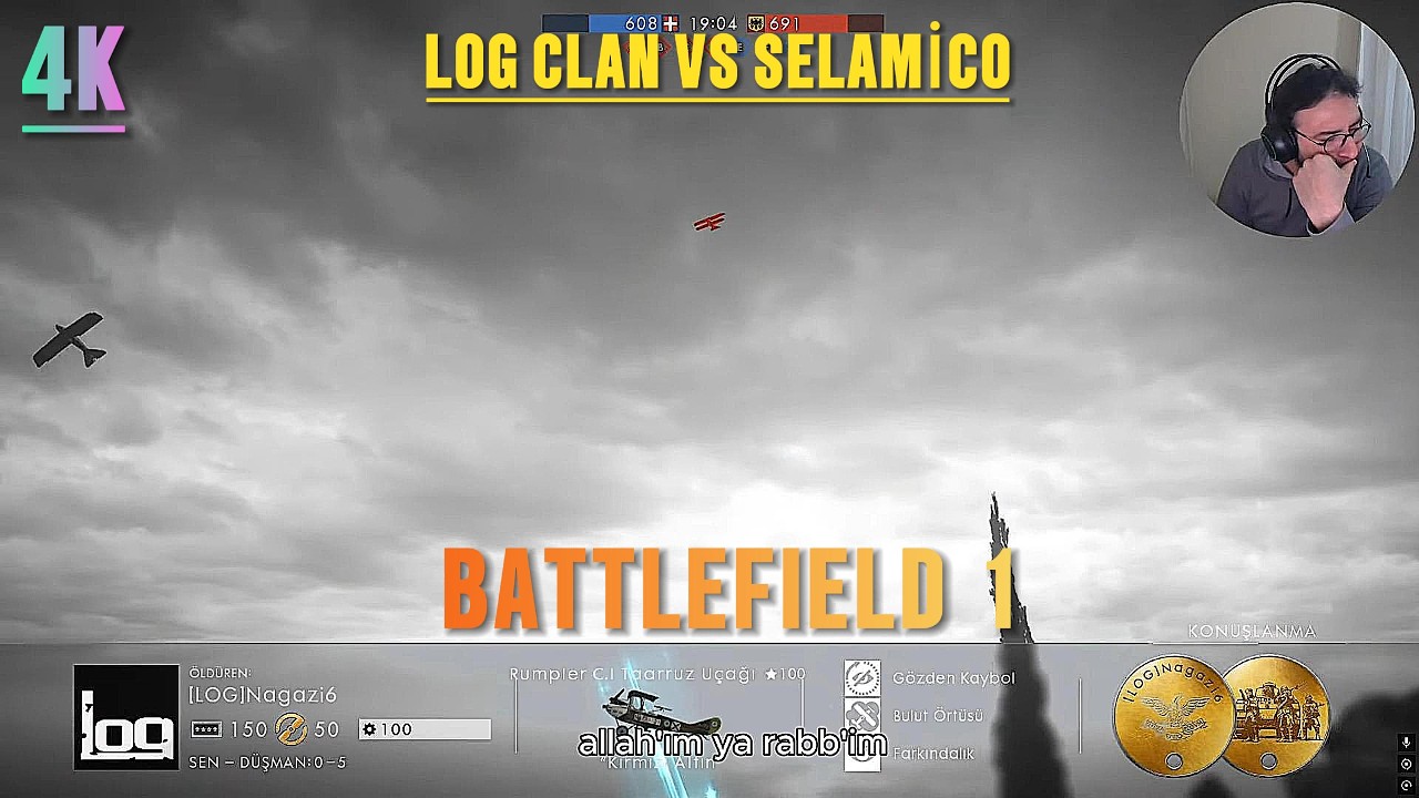 SELAMİCO VS LOG CLAN BATTLEFIELD 1 Taarruz uçağı gazabı...