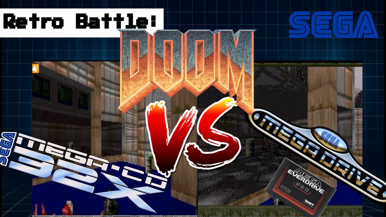 Doom CD 32X Fusion VS MegaDoom Sega Genesis/Mega Drive