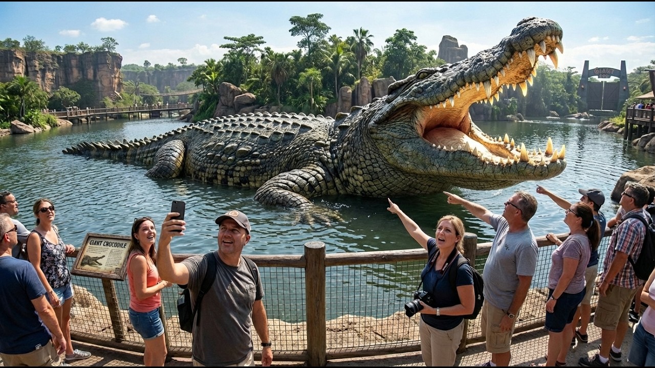 🦖I Entered a REAL Giant Dinosaur Zoo… It Felt Like Jurassic Park | T-Rex & Giant Crocodile
