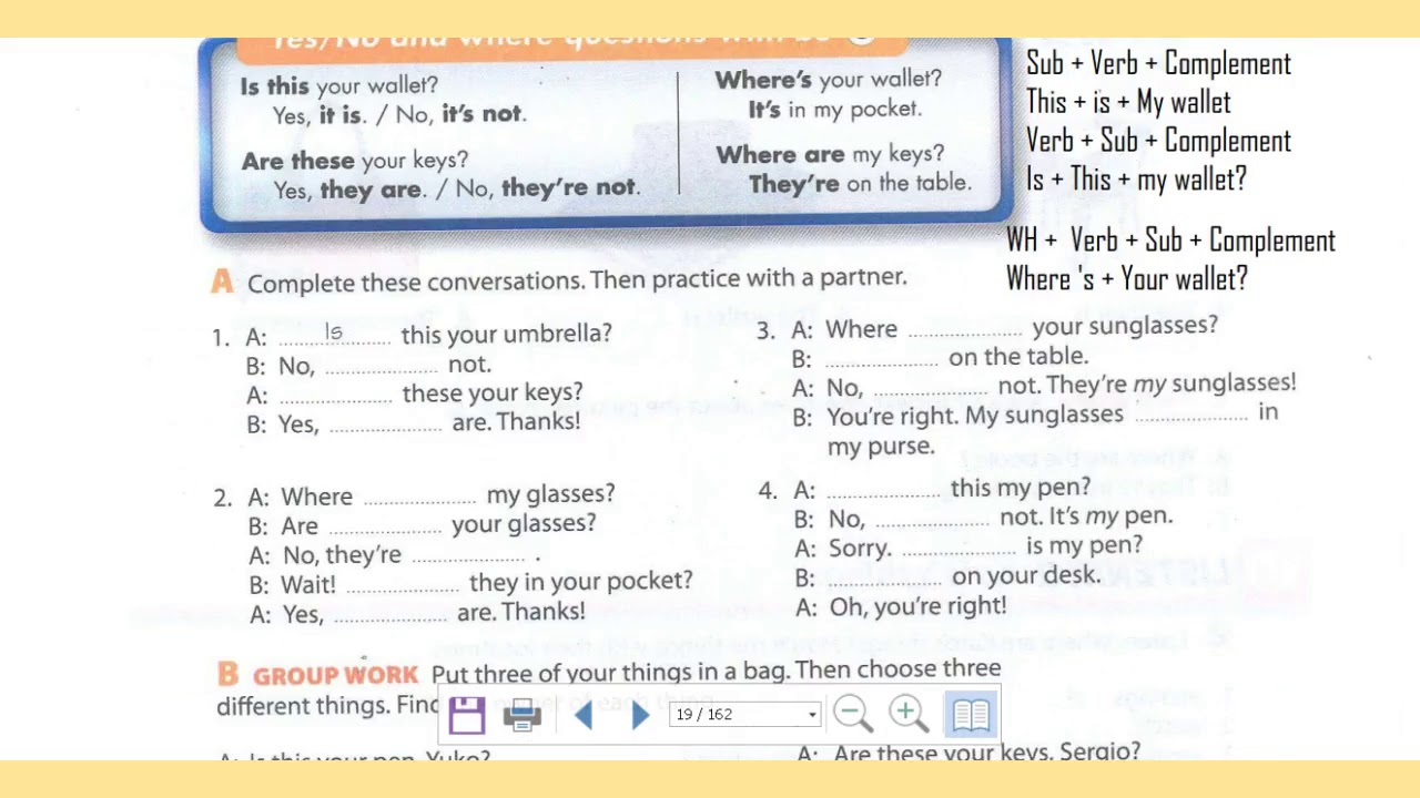 Interchange Intro Unit2 exercise 8 -- Yes/NO Questions w/ be