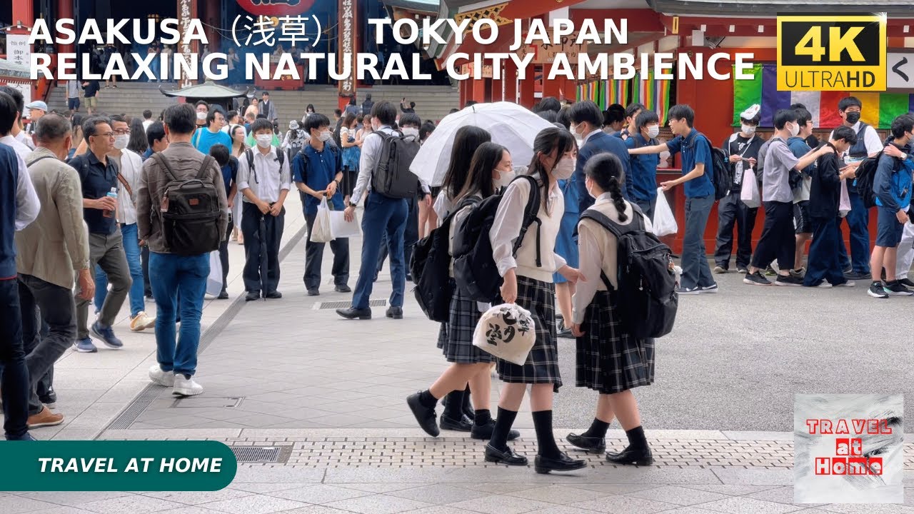 4k hdr japan travel | Walk in Asakusa（浅草）Tokyo japan |  Relaxing Natural City ambience