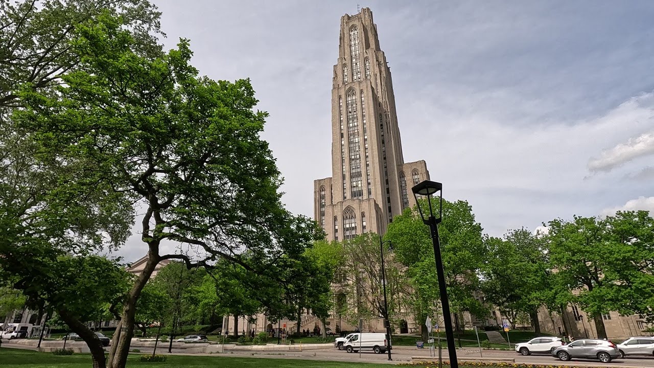 ⁴ᴷ⁶⁰ Walking Pittsburgh, PA: University of Pittsburgh campus tour