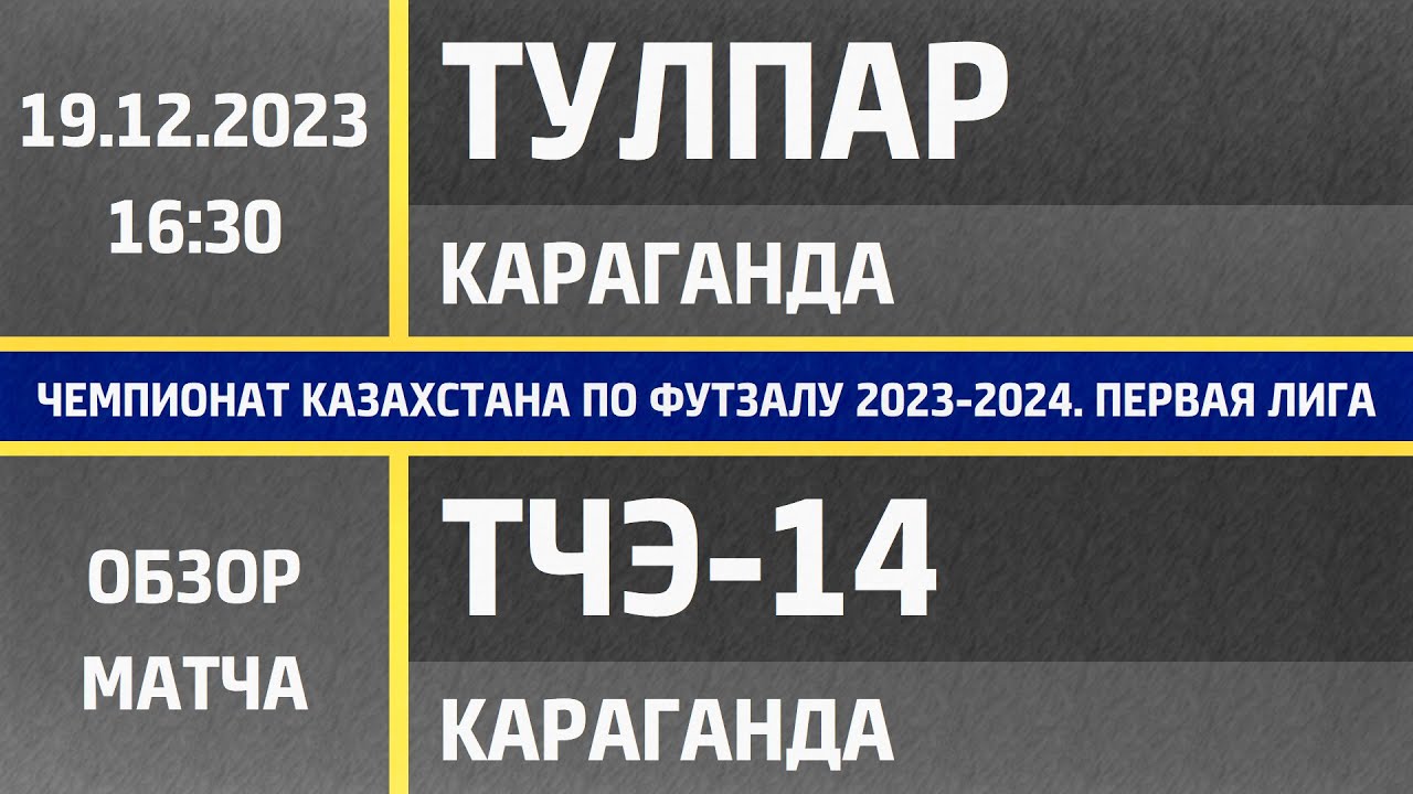 Обзор матча Тулпар - ТЧЭ-14 (19.12.2023)