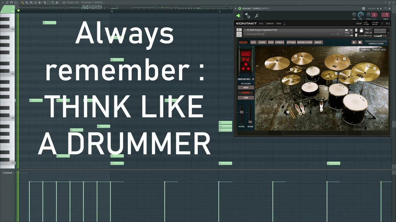 how to program realistic drums