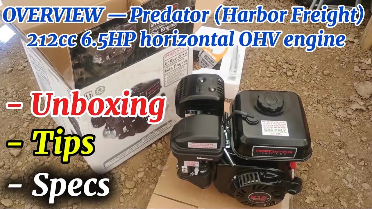 Двигатель Predator 212cc 6.5HP – распаковка и обзор (Harbor Freight)