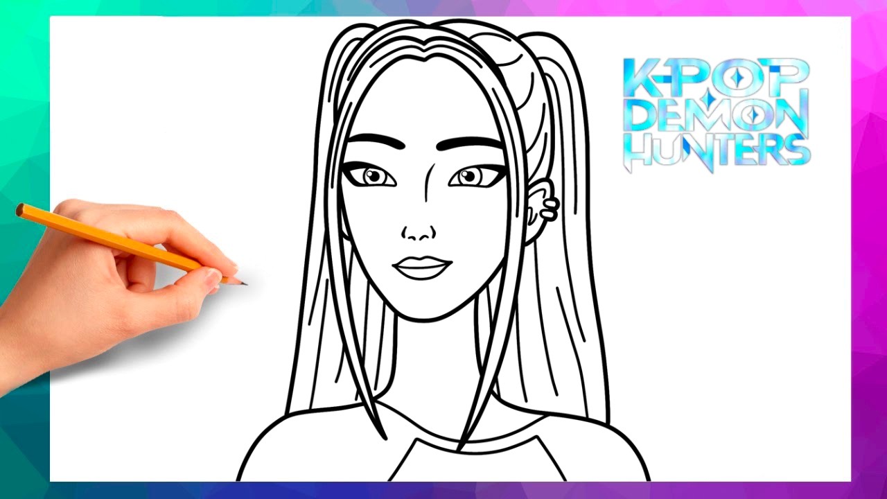 How to draw Mira easy | KPop Demon Hunters Drawing