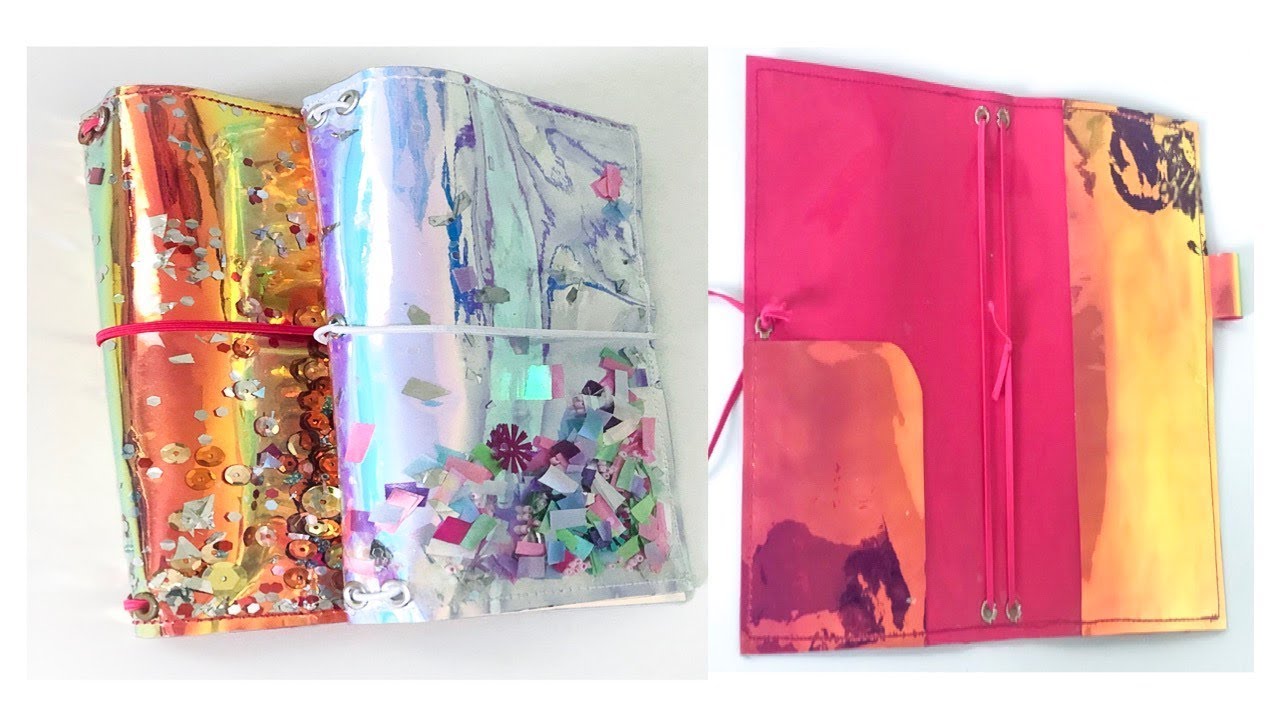 DIY Holographic Vinyl Travelers Notebook