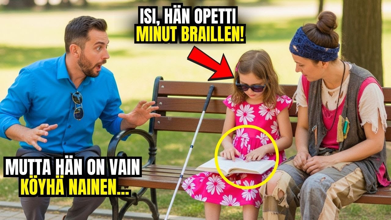 Miljonääri näkee kerjäläisen opettavan sokealle tyttärelleen Braillea – reagointi yllättää!