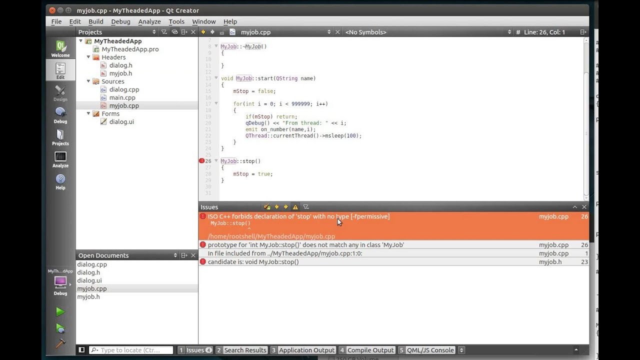 C++ Qt 122 - QtConcurrent Run a thread with signals and slots
