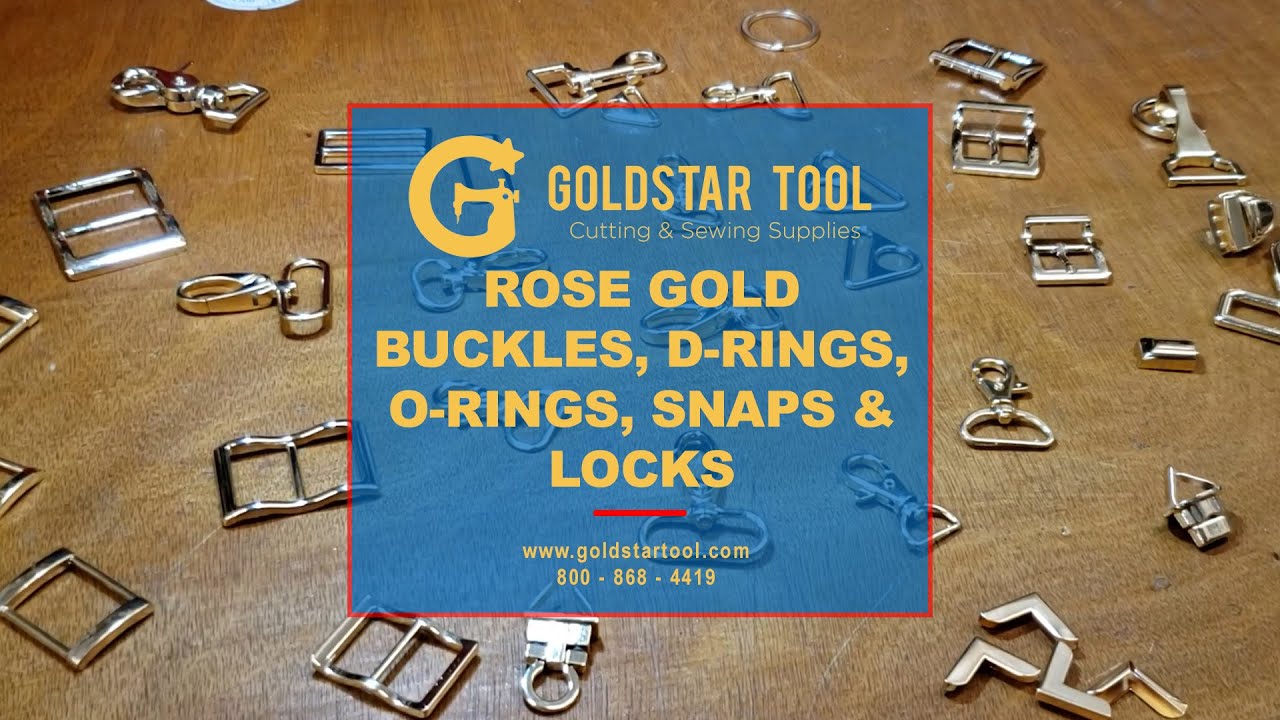 Product Showcase - Rose Gold Buckles, Rings, Snaps & Locks - Goldstartool.com - 800-868-4419