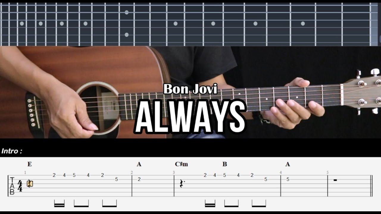 Always - Bon Jovi | EASY Guitar Tutorials TABS - Guitar Lessons