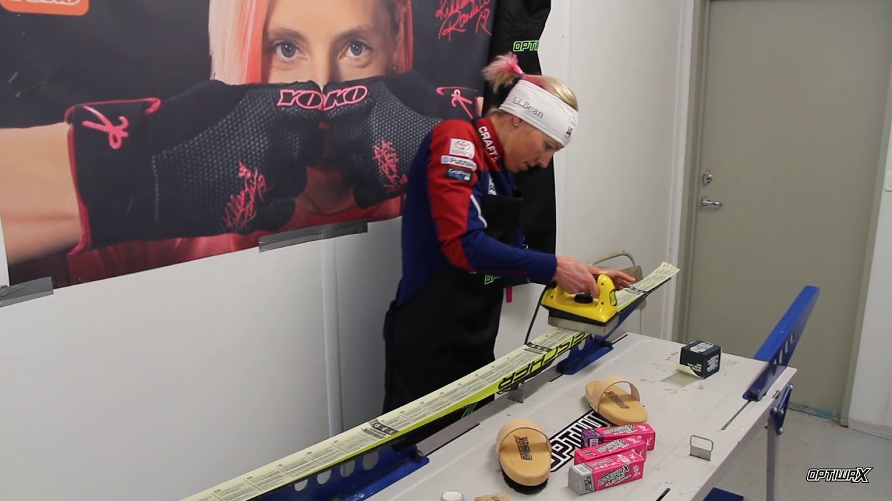 Glide tape race waxing with Kikkan Randall