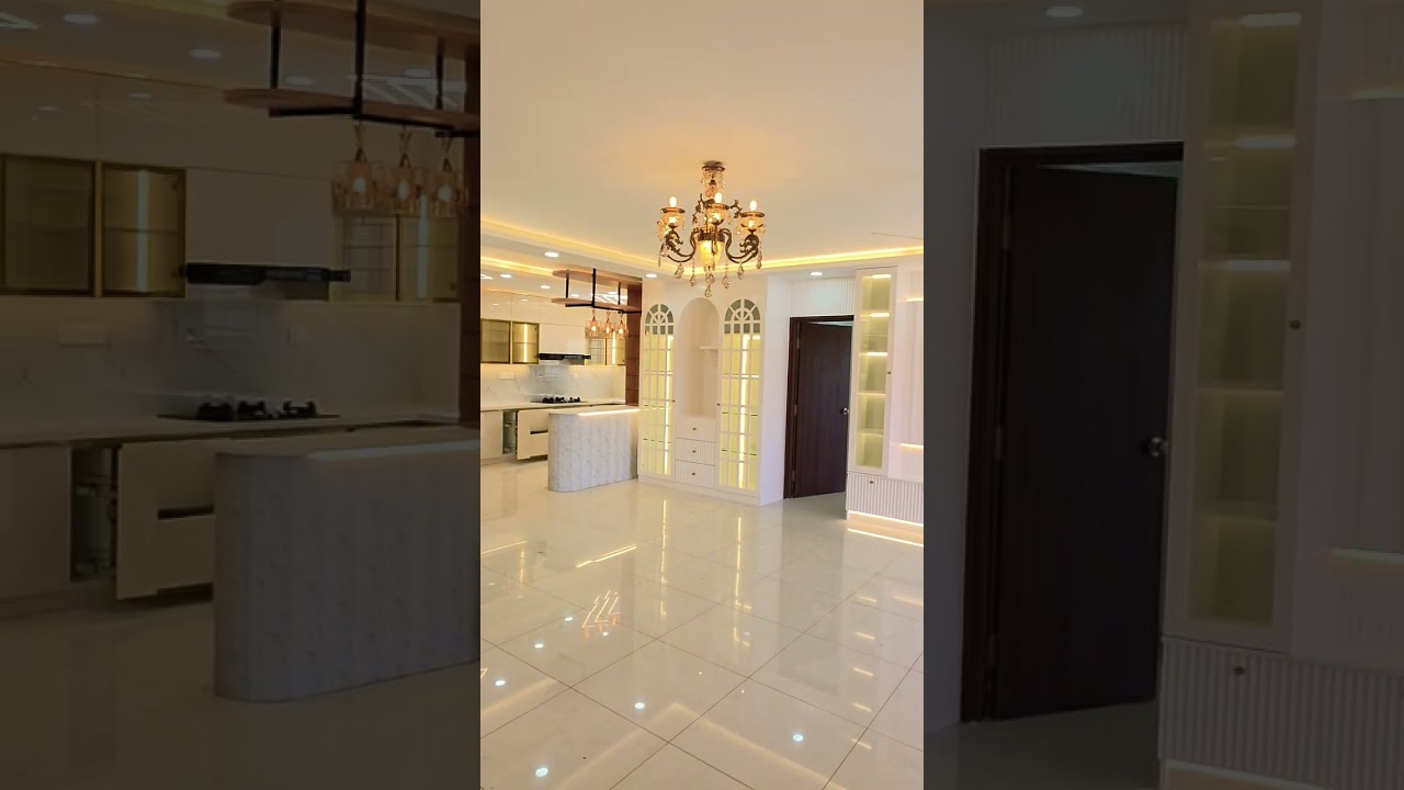 3 BHK Apartment Interior ✨ Deco Work, TV Unit, Kitchen & Pooja Unit Design