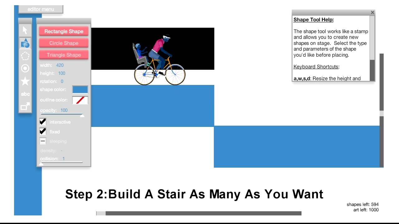 Happy Wheels Level Editor Tutorial#1:Harpoon Run