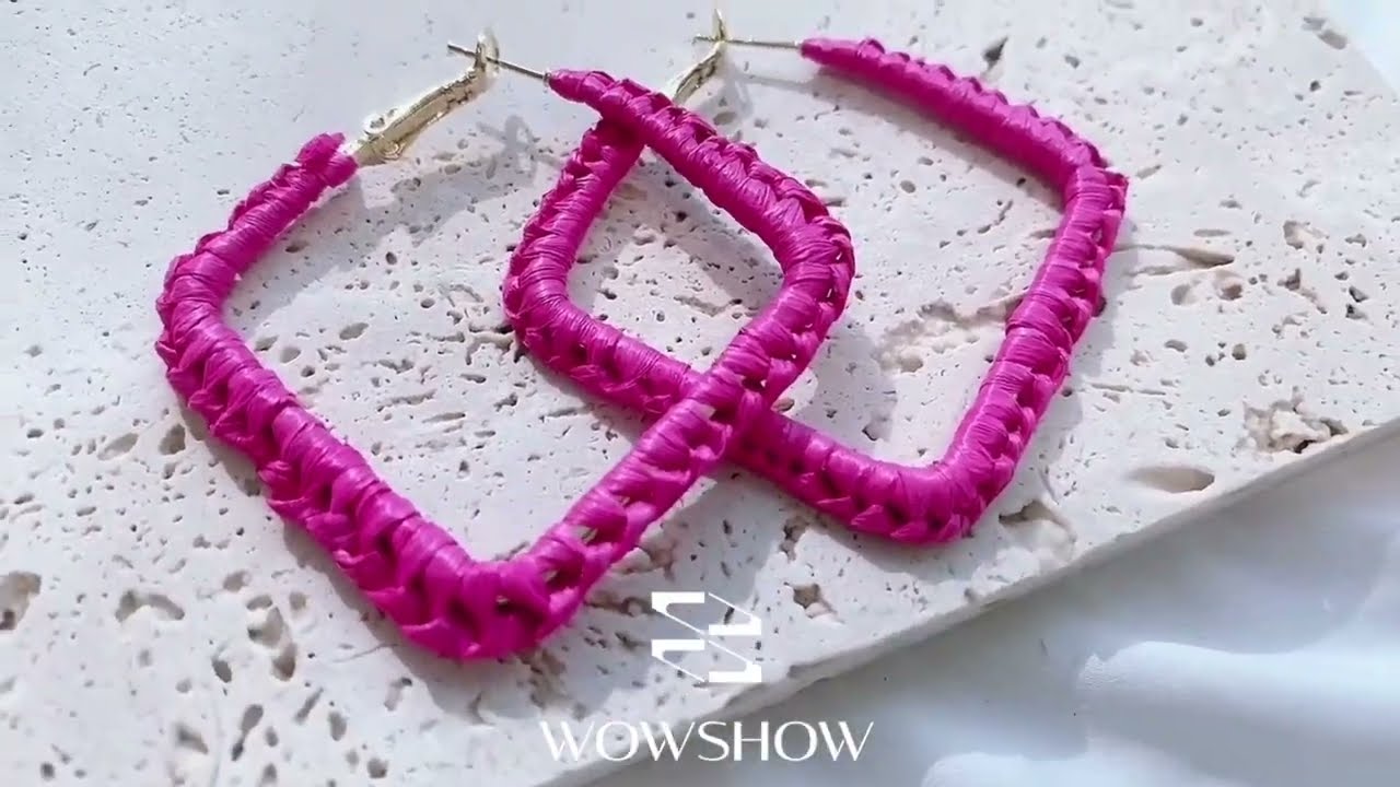 @wowshow.jewelry｜🌿DIY Raffia earrings making process! 🌿 shows you an easy way
