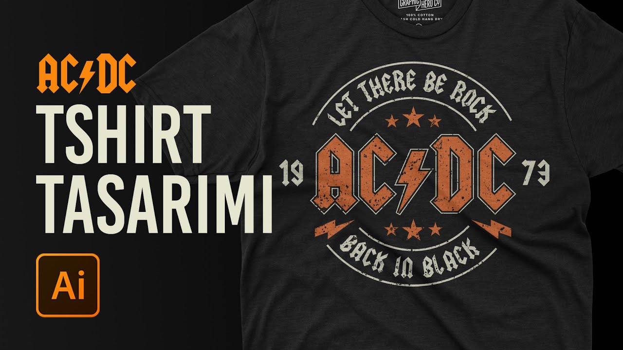 Adobe Illustrator ile ACDC Tshirt Nasıl Tasarlanır?