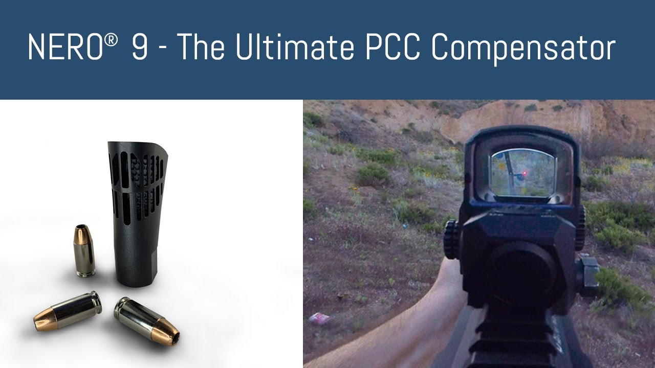 PCC Compensator Muzzle Brake Hybrid - NERO 9 - (Leupold LCO Point of View)