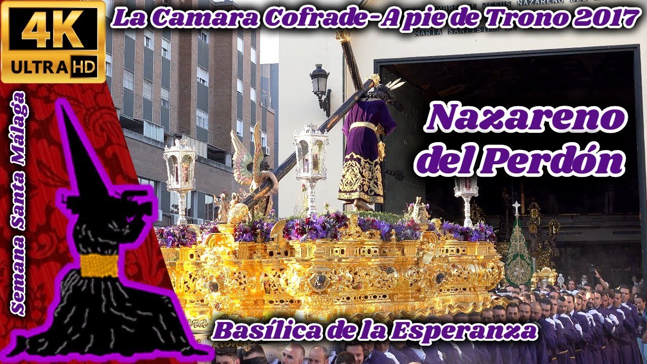 A PIE DE TRONO 2017: NAZARENO DEL PERDÓN. BASÍLICA DE LA ESPERANZA. SEMANA SANTA MÁLAGA 2017. UHD 4K