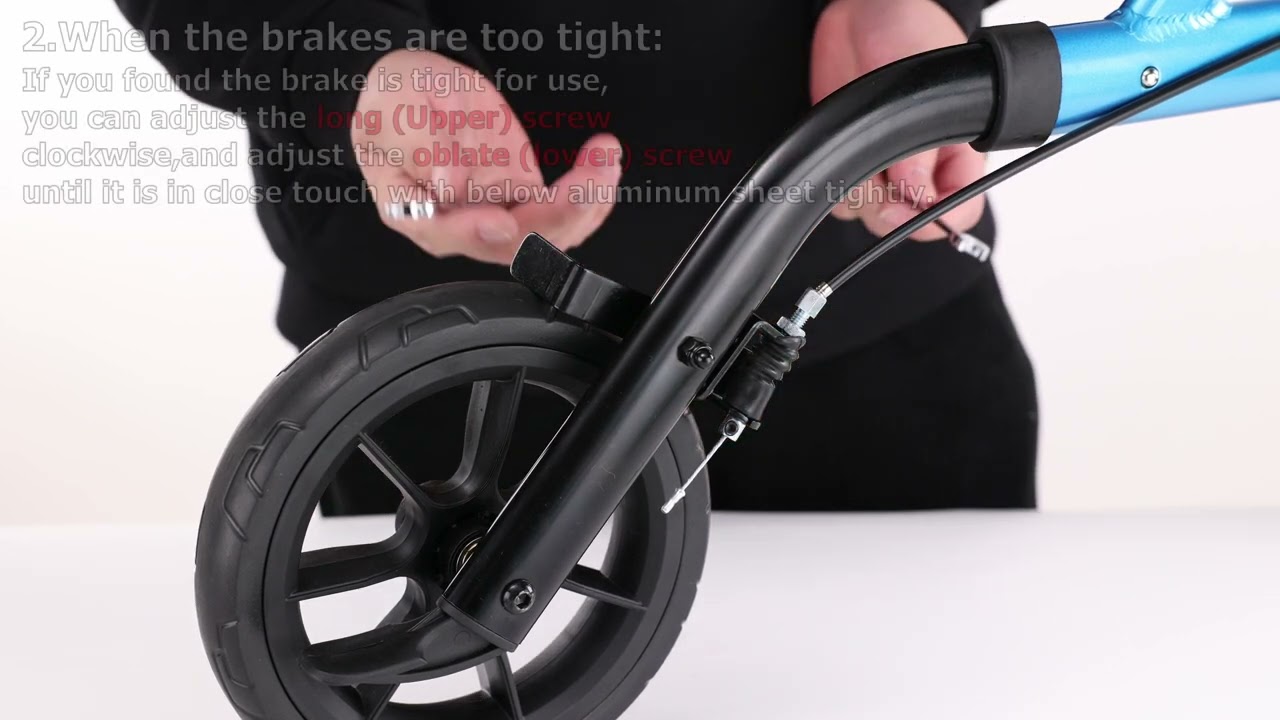 How to Adjust the Tightness of the Brakes（For all WALK MATE Rollator Walker）