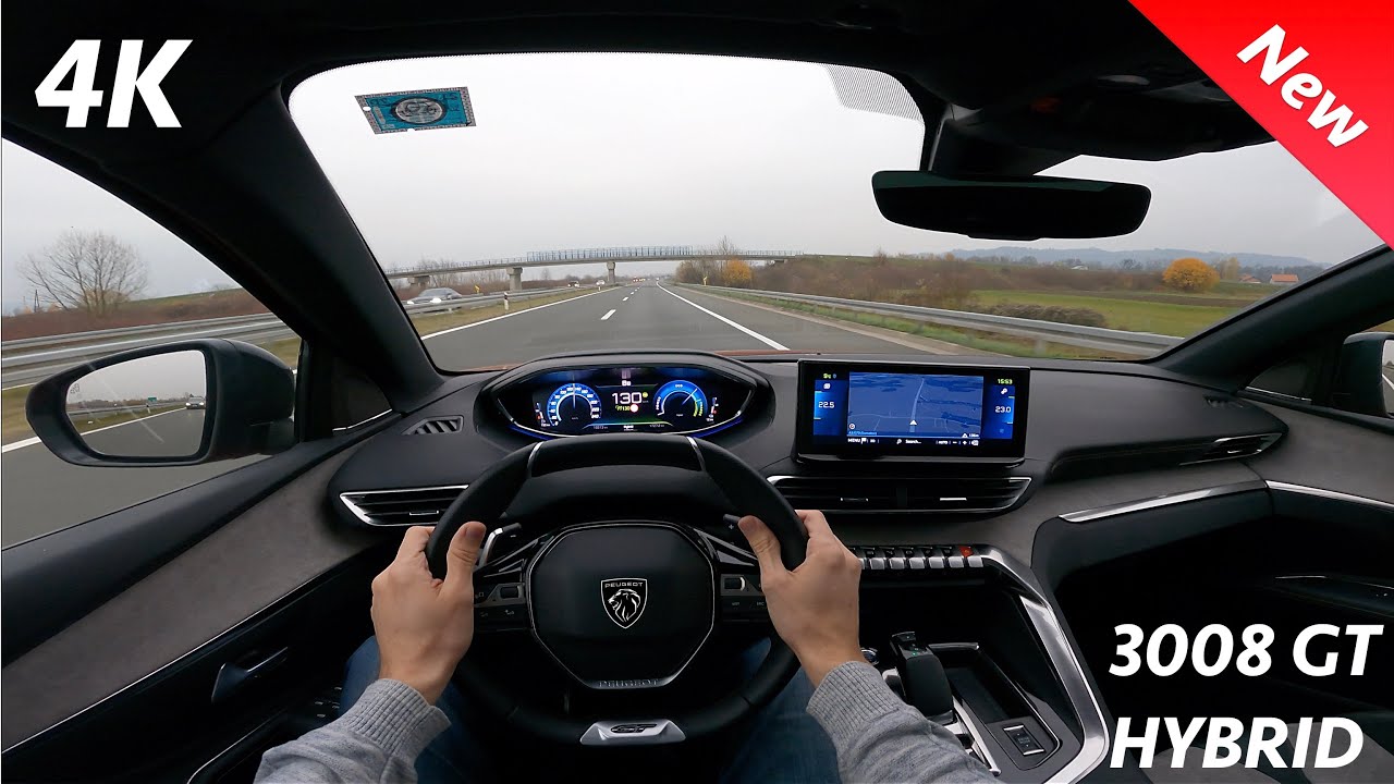 Peugeot 3008 GT Hybrid 2022 - Тест-драйв от первого лица в 4K | PHEV 300 л.с., 8-АКПП, 4х4
