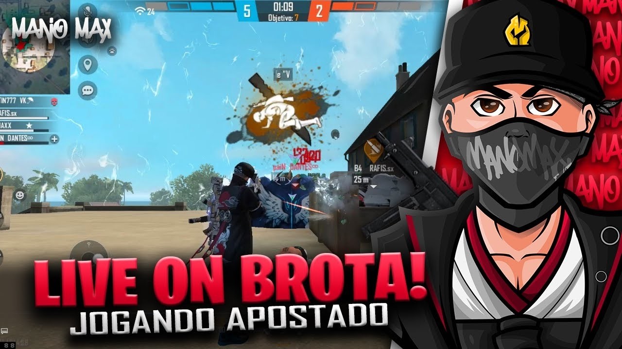 LIVE ON 🔴HJ EU FICO RICO NO AP🟣2V2 4V4🟣FREE FIRE!🟣FX MANOMAX 🟣