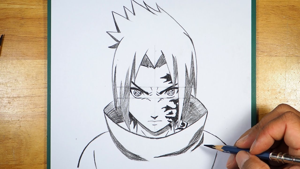 How to Draw Sasuke Uchiha Curse Mark | Sasuke Drawing - Naruto