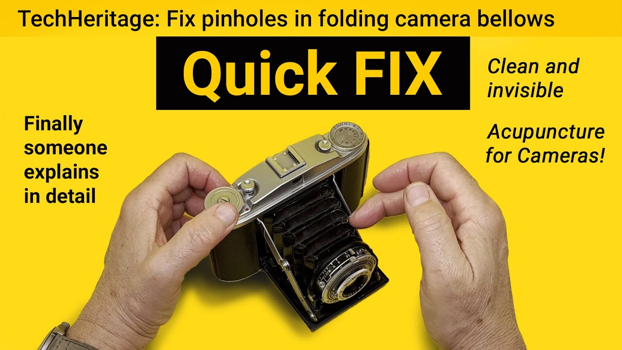 Fix Pinholes in folding camera bellows, the easy way