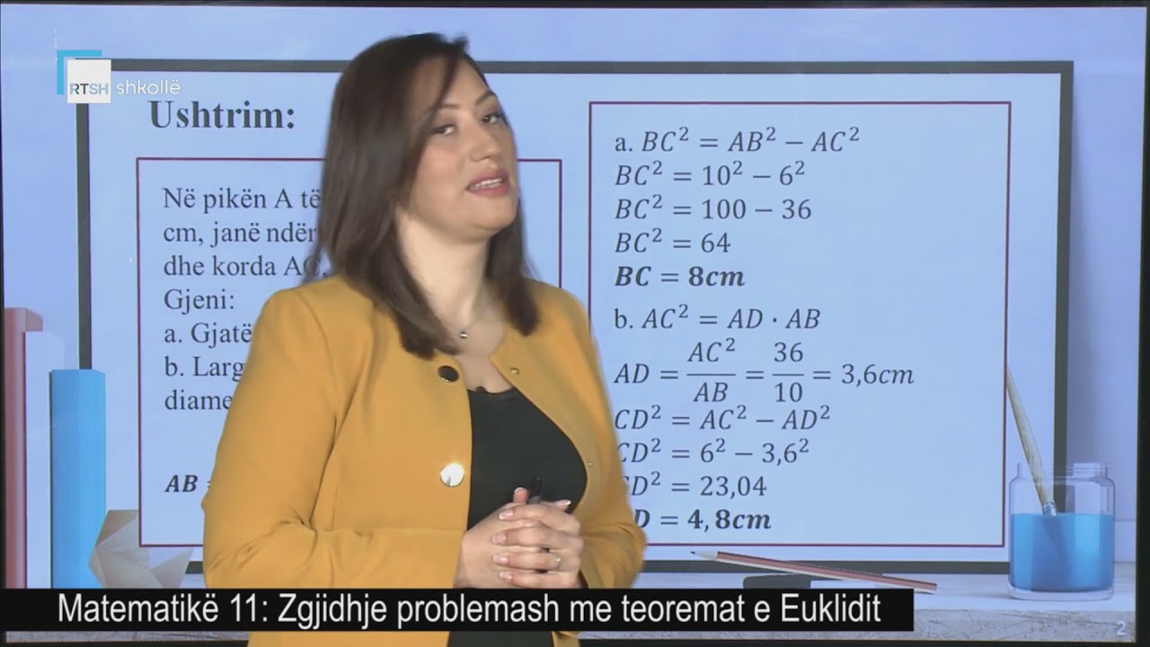 Matematikë 11 - Zgjidhje problemash me teoremat e Euklidit