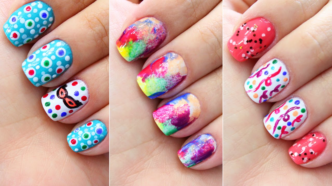 3 unhas decoradas para o Carnaval