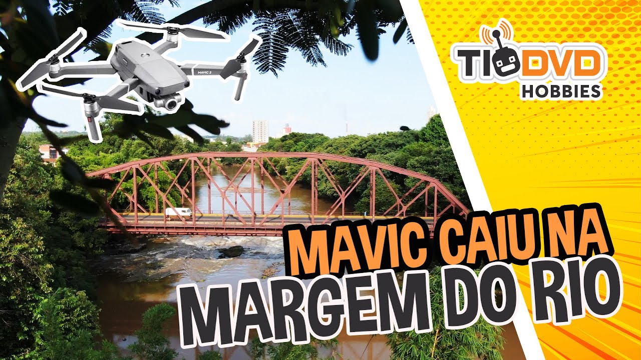 DRONE DJI MAVIC 2 ZOOM CAIU NA MARGEM DO RIO MOGI GUAÇU SP CRASH E RESGATE BOM COM GPS CAMERA GIMBAL